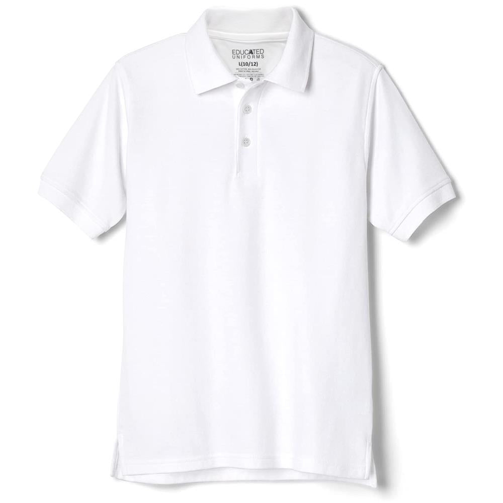 Educated Uniforms Boys 4-20 Short Sleeve Pique Polo Shirt