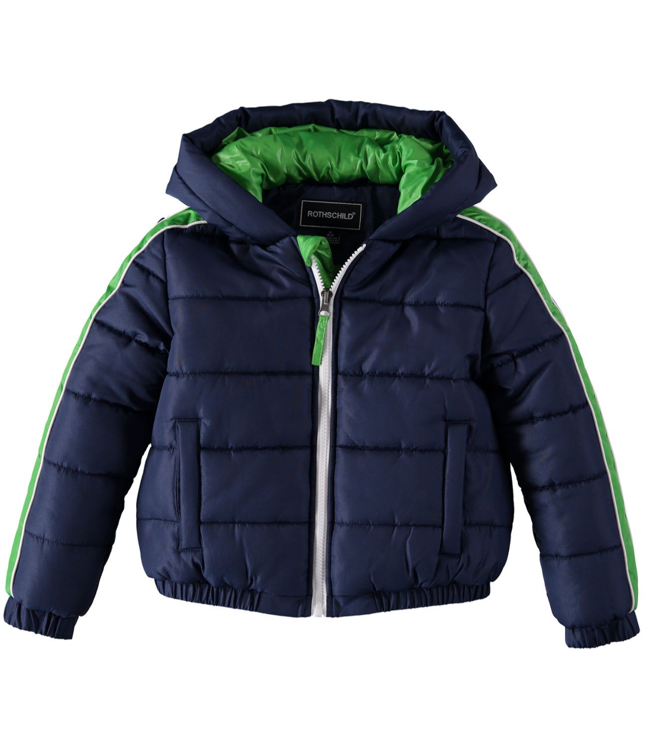 Rothschild Boys 4-7 Panel Puffer Jacket with Matching Hat