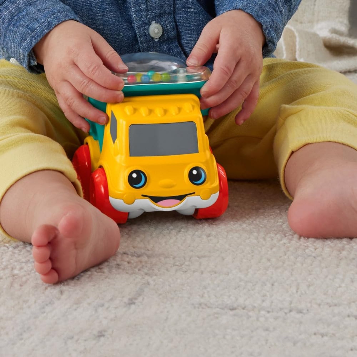 Fisher Price Poppity Pop Dump Truck Push-Along Toy Ball Popper Vehicle For Toddlers