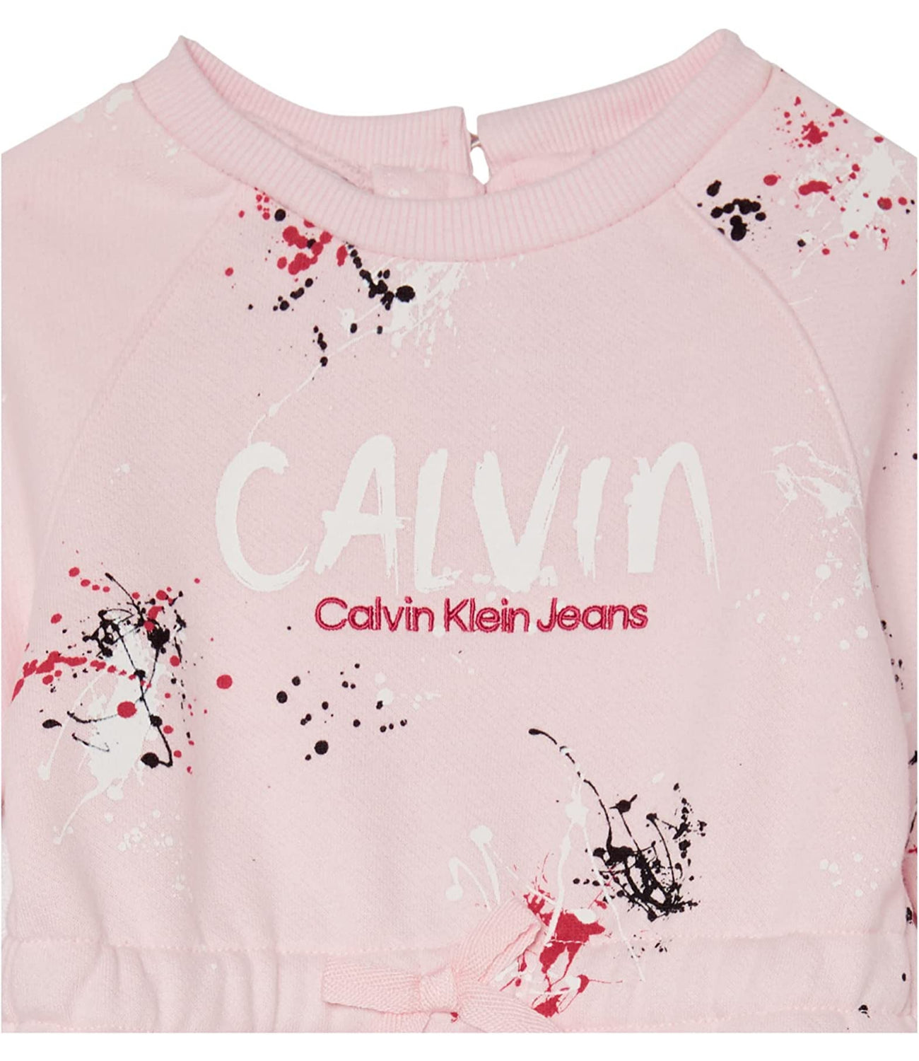 Calvin Klein Girls 4-6X Floral Knit Dress