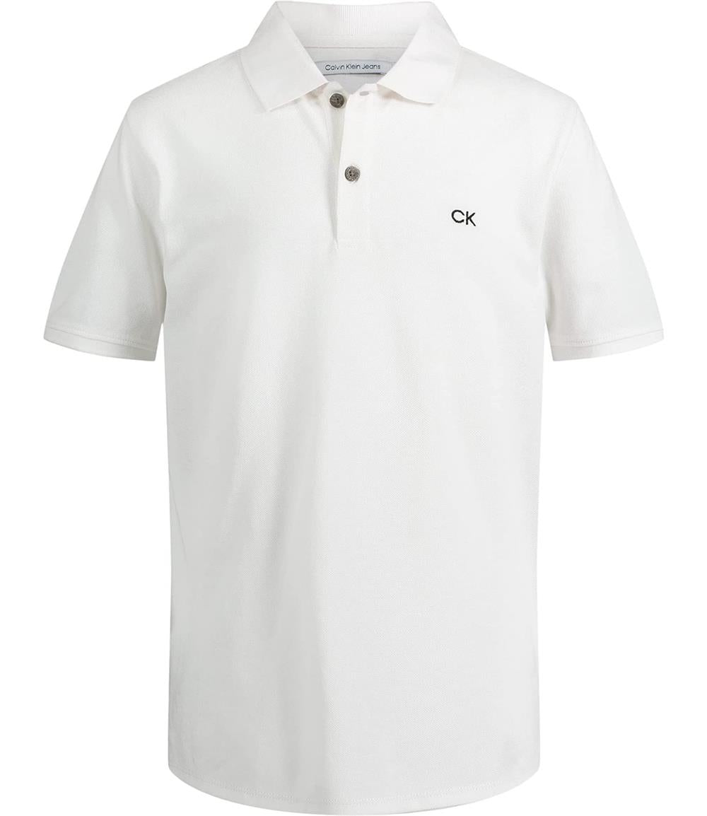 Calvin Klein Boys 8-20 Short Sleeve Solid Pique Polo