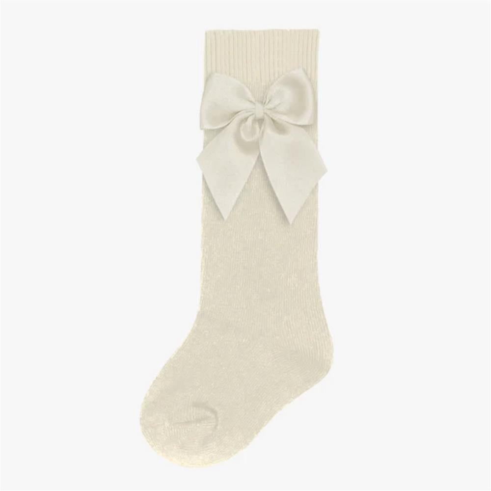 Piccolo Girls Bow Knee High Sock