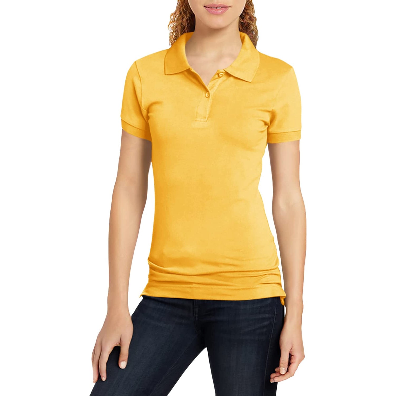 Lee Uniforms Girls 7-16 Short-Sleeve Stretch Pique Polo