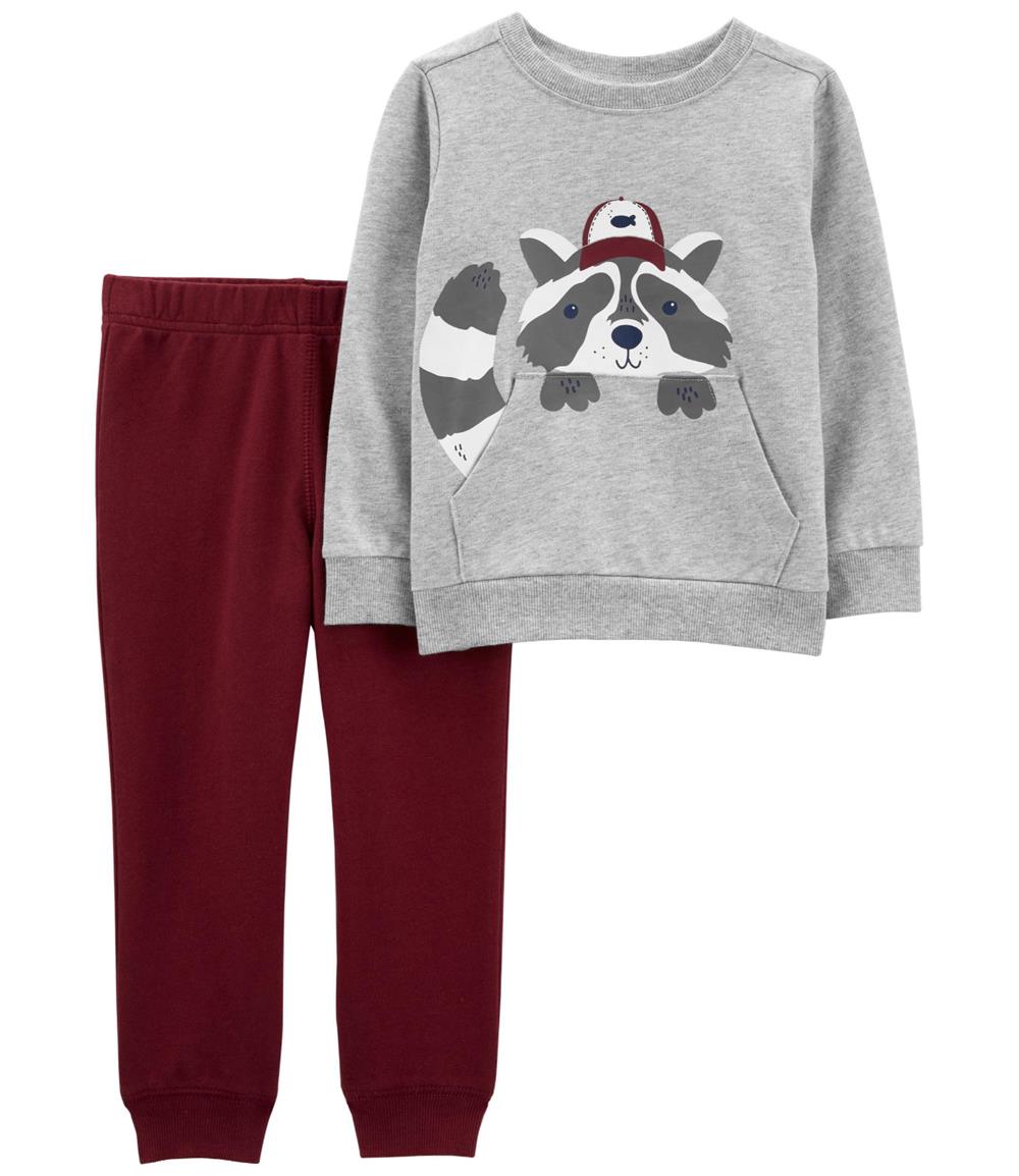 Carters Boys 0-24 Months 2-Piece Raccoon Pullover & Jogger Set