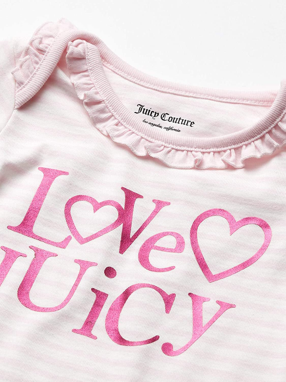 Juicy Couture Long Sleeve Stripe Ruffle Pant Set