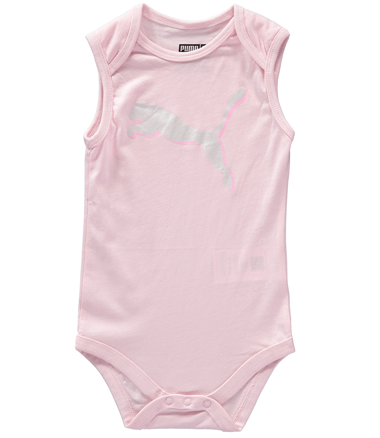 PUMA Girls 12-24 Months Short Sleeve Puma Bodysuit, 5-Pack