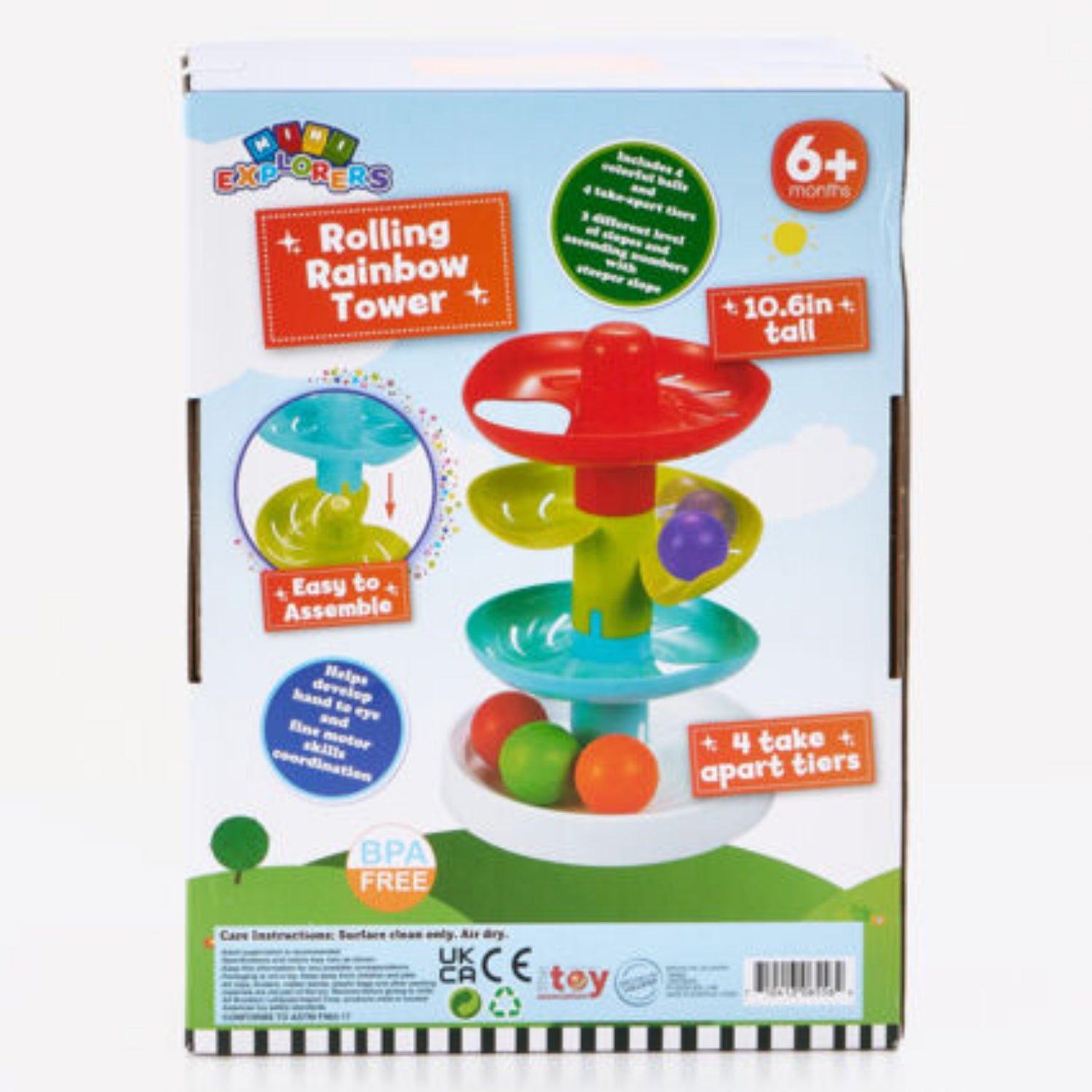 Lollipop Mini Explorers Rolling Rainbow Tower, Baby Toy 6M +