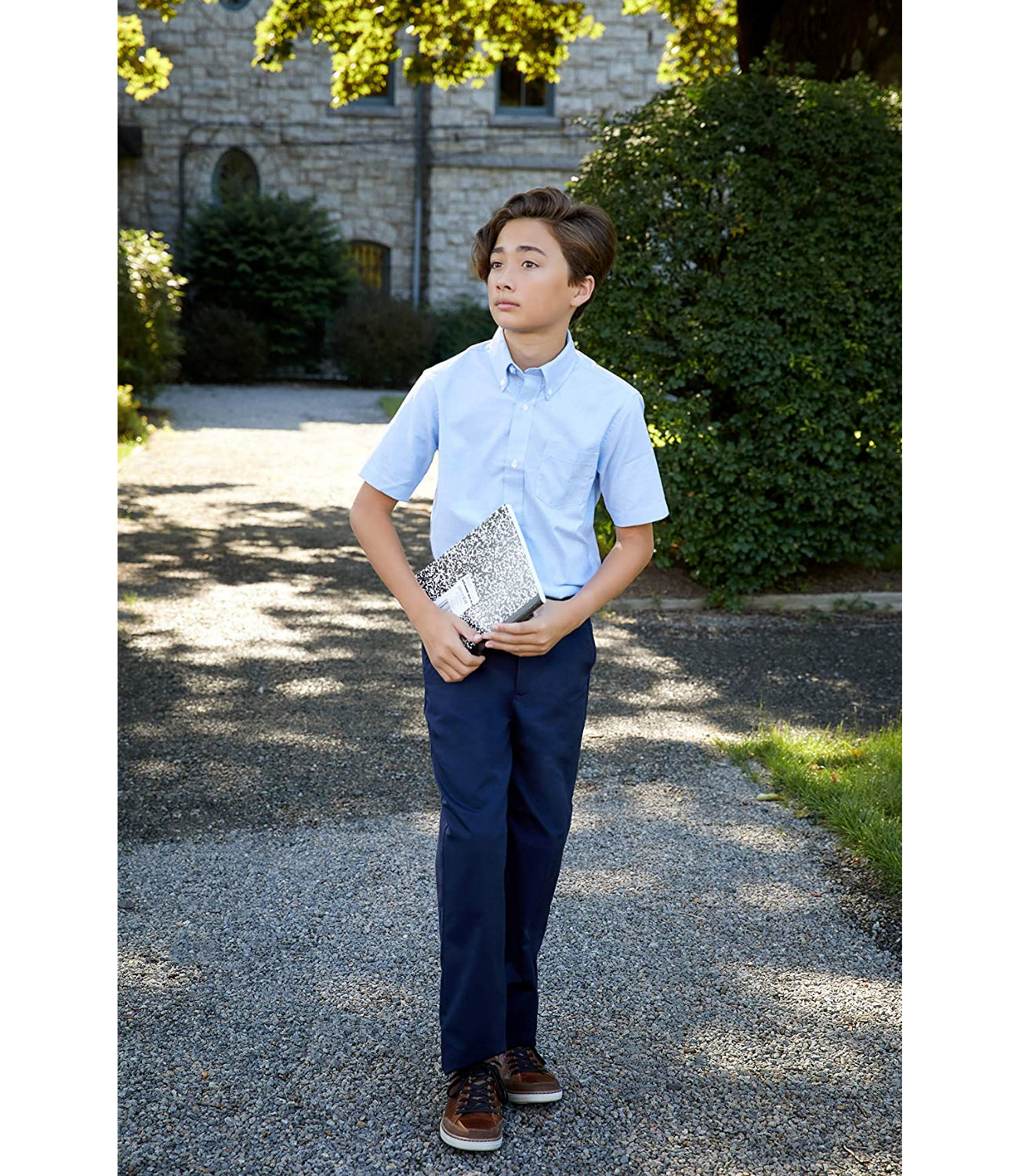 French Toast Boys 10-20 Husky Short Sleeve Oxford Shirt