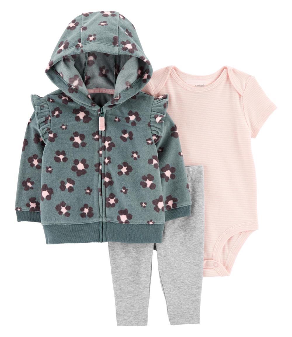 Carters Girls 0-24 Months 3-Piece Leopard Little Jacket Set