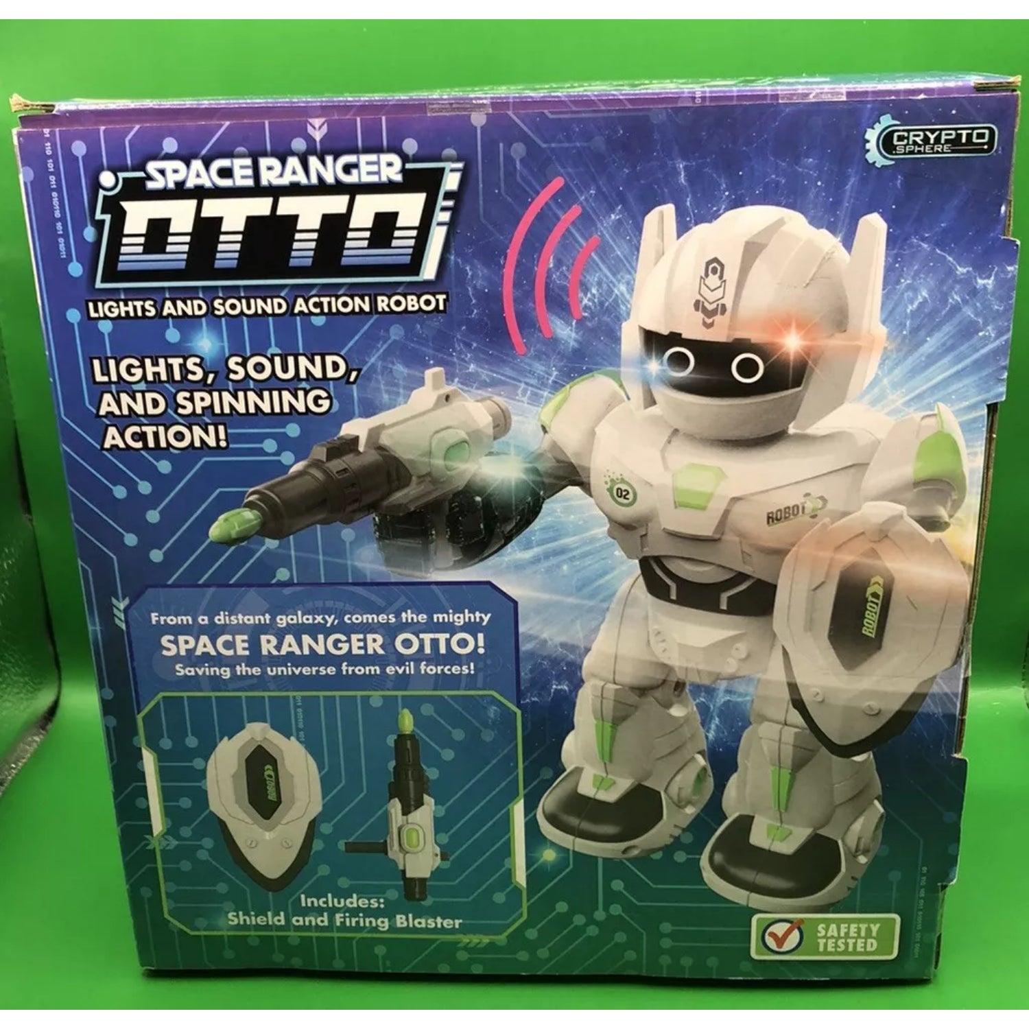 Crypto Sphere Space Ranger Otto, Lights and Sound Action Robot