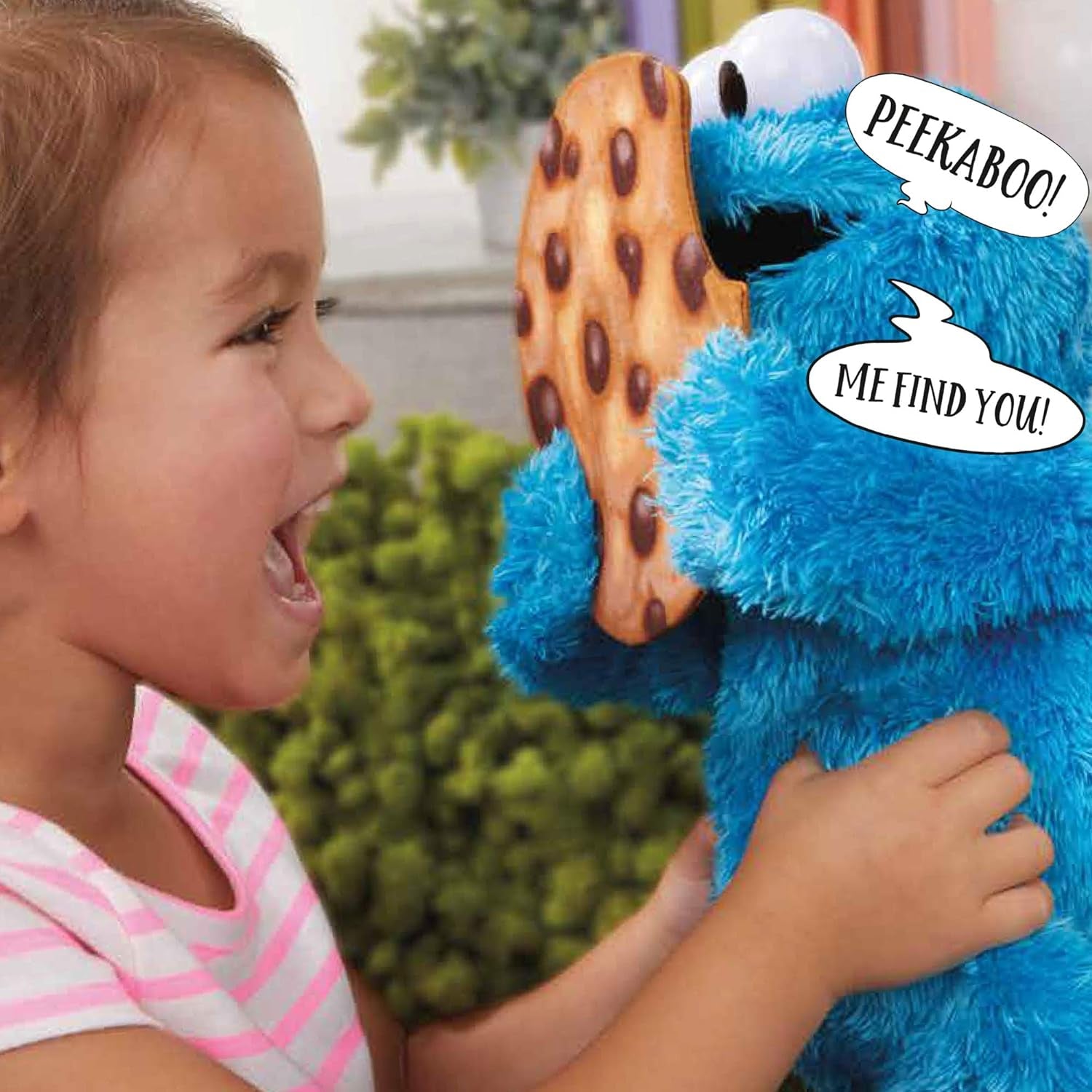 Sesame Street Peekaboo Cookie Monster Talking 13-Inch Plush Toy