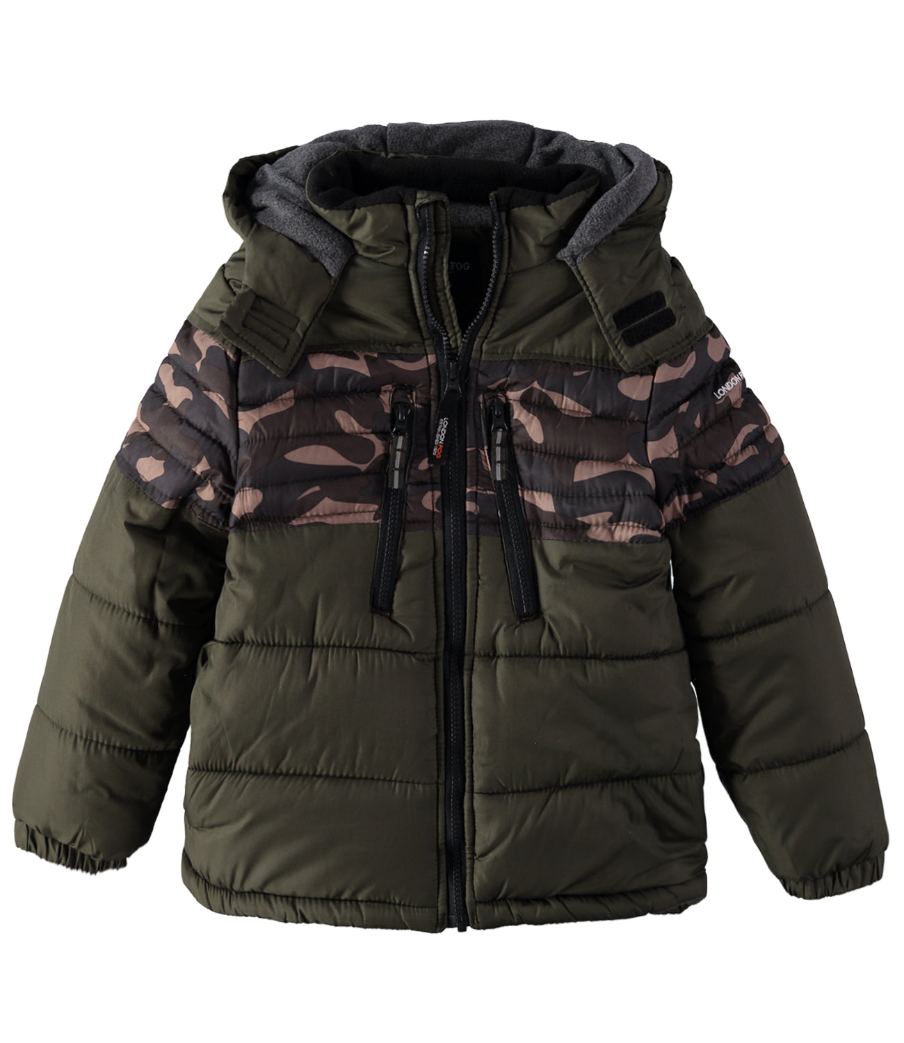 London Fog Boys 8-20 Stripe Puffer Jacket