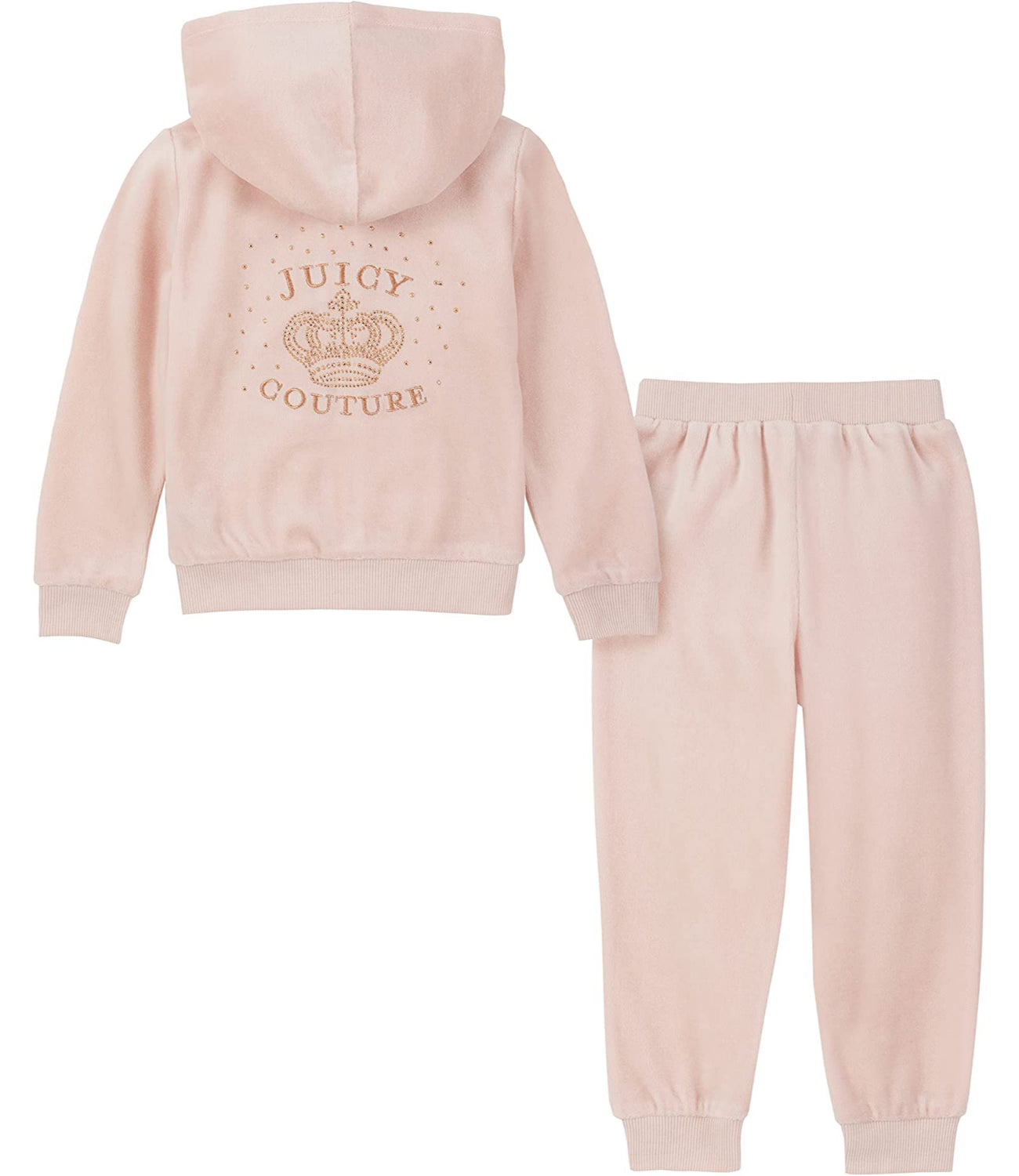 Juicy Couture Girls 12-24 Months Velour Zip Jogger Set