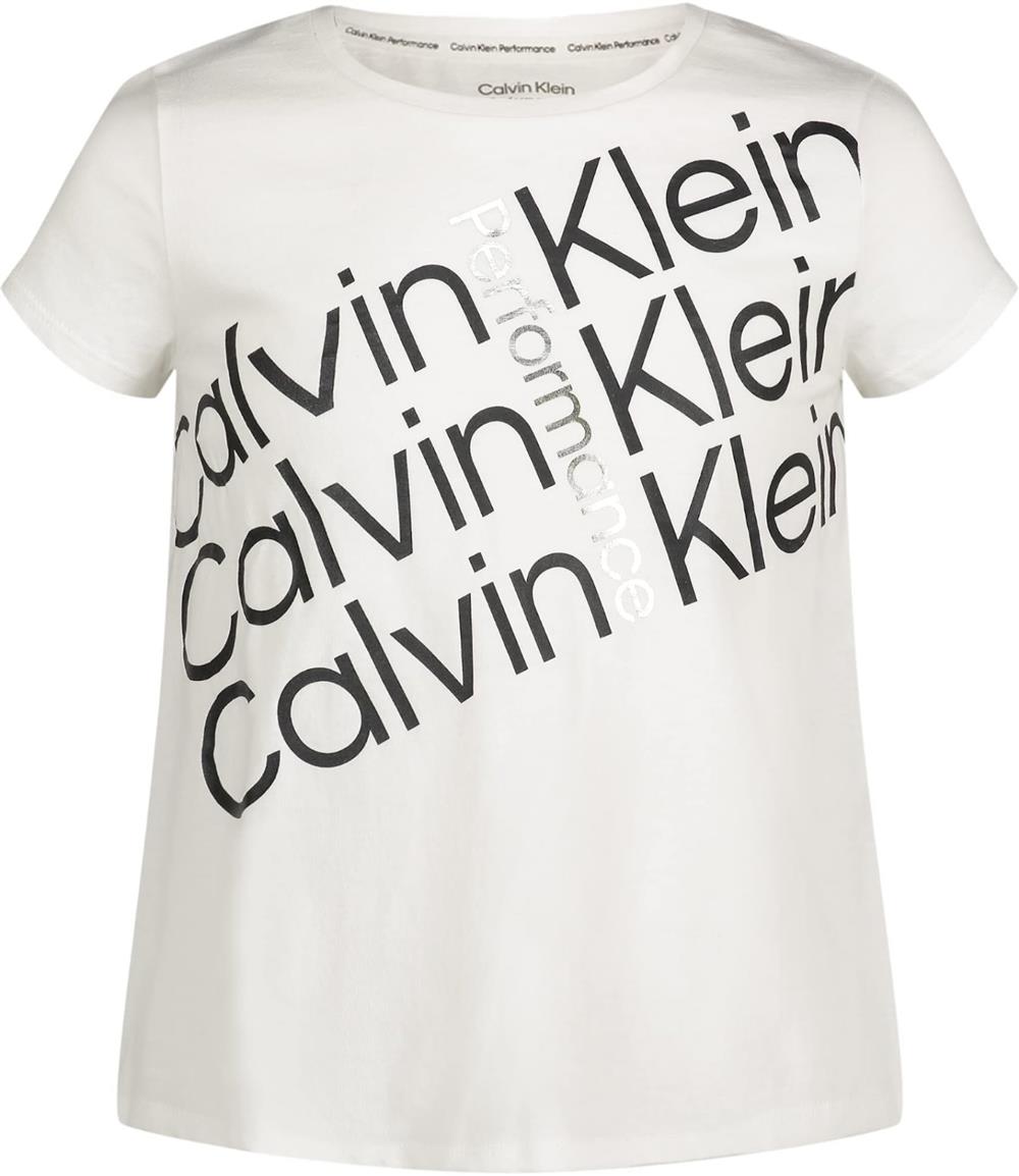 Calvin Klein Girls 7-16 Short Sleeve Fresh Tilt Performance T-Shirt