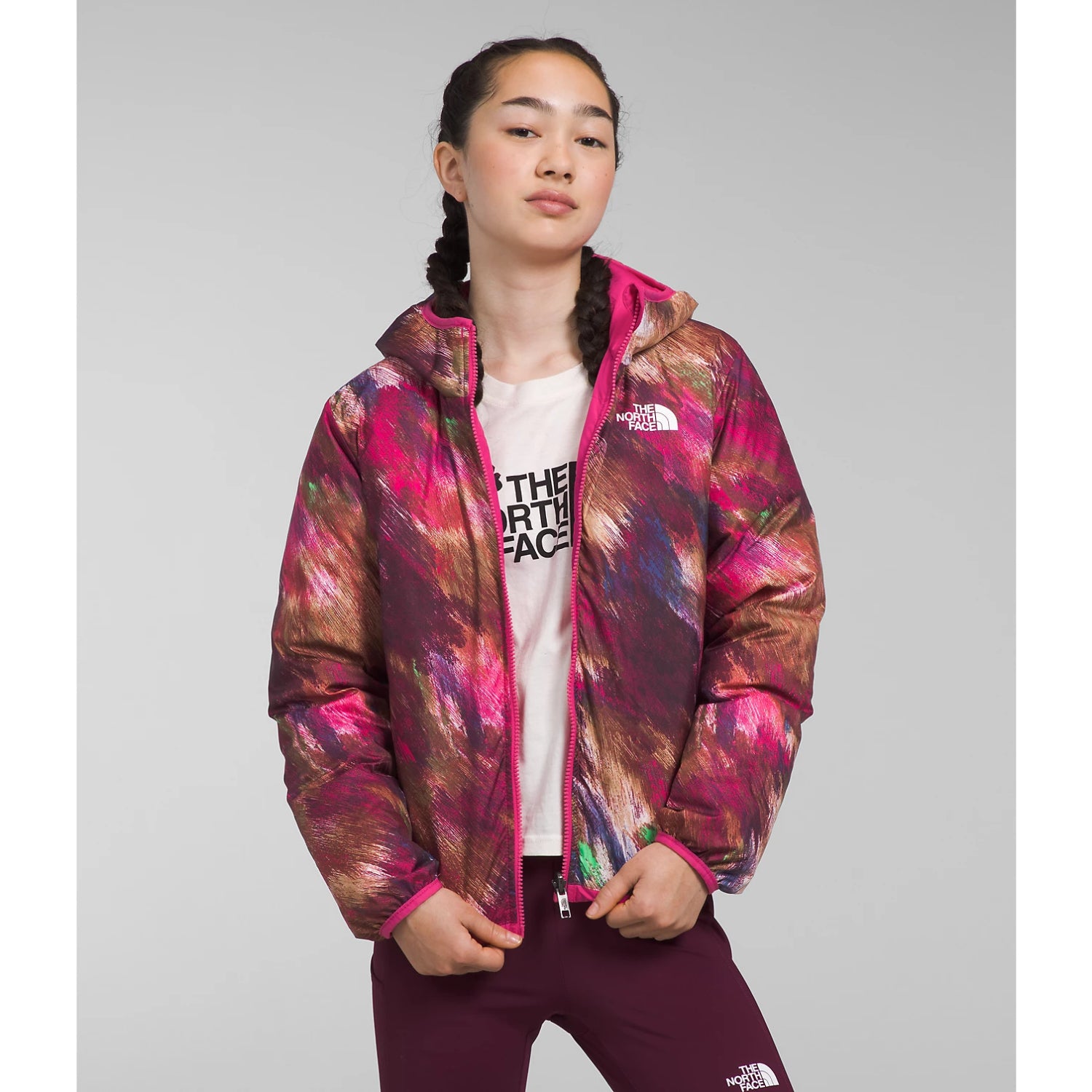 The North Face Girls’ Reversible North Down Hooded Jacket