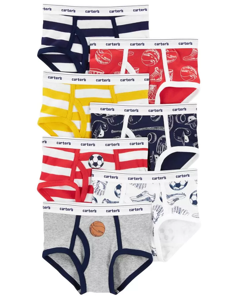 Carters Boys 2-14 7-Pack Cotton Briefs