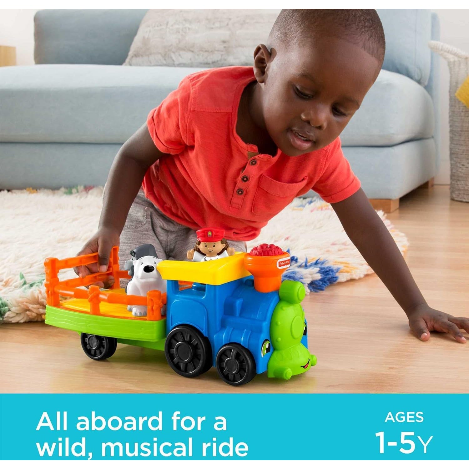 Fisher Price Little People Choo-Choo Zoo Train With Music And Sounds For Toddlers, 3 Figures