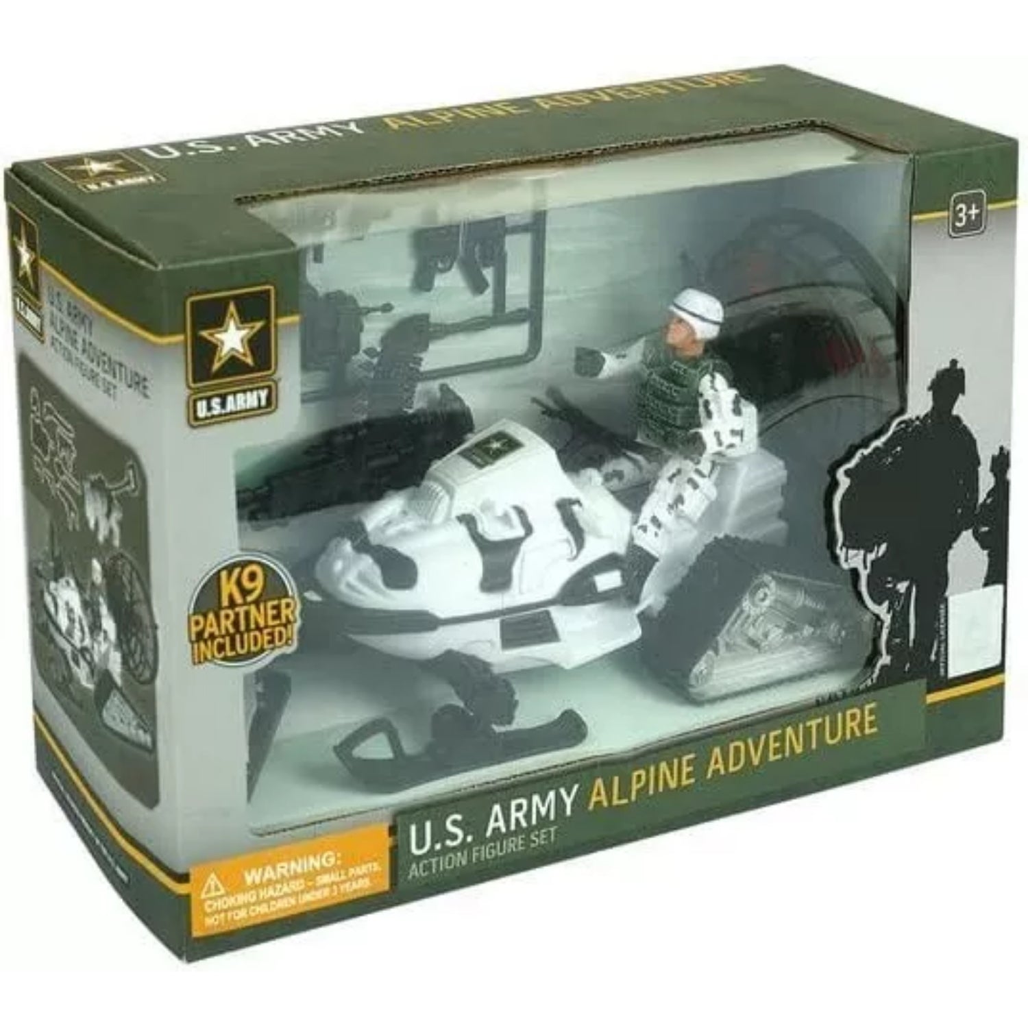 U.S. Army Alpine Adventure Snowmobile Military Action Figure Toy Set