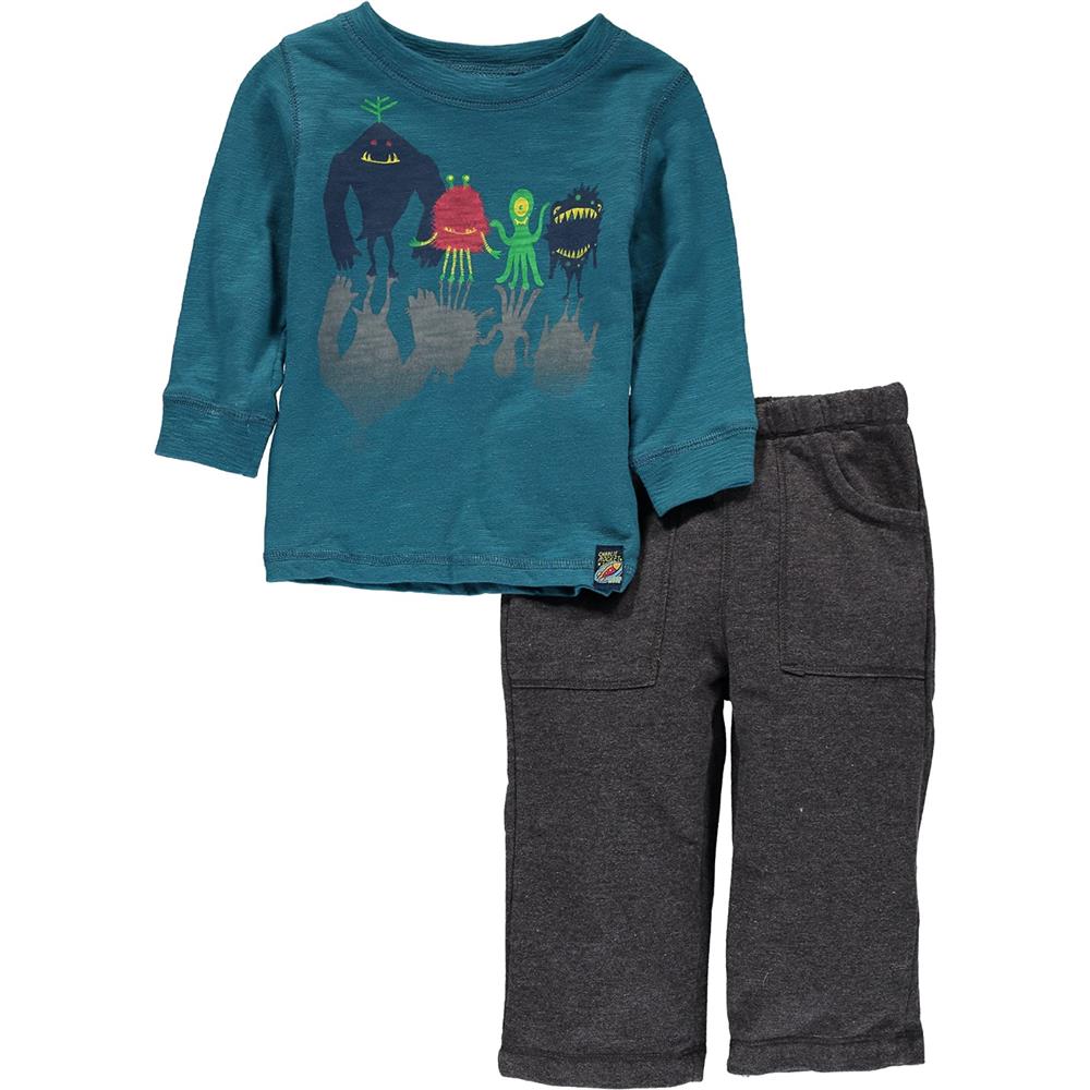 Charlie Rocket Wear Boys 12-24 Months Graphic Tee Pant Set