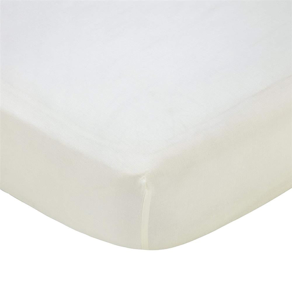 Carters Solid Fitted Crib Sheet, Solid Ivory