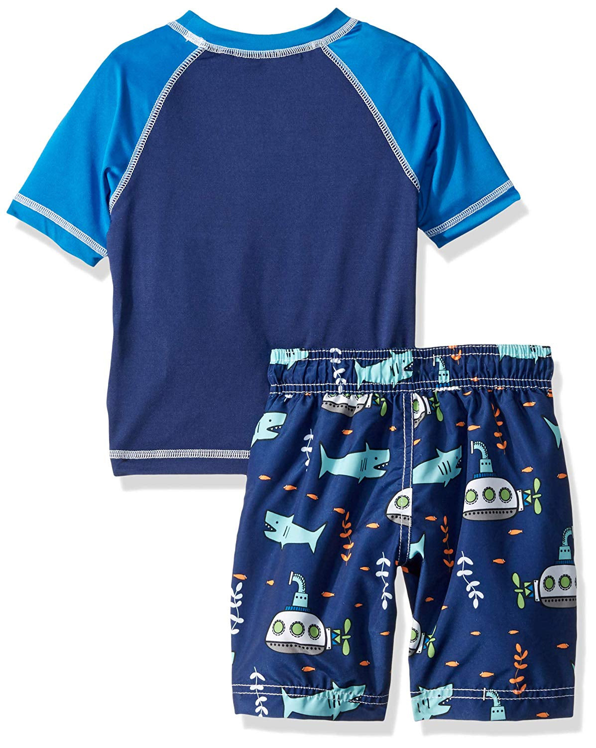 Wippette Boys 12-24 Months Shark Submarine Rash Guard Swim Set