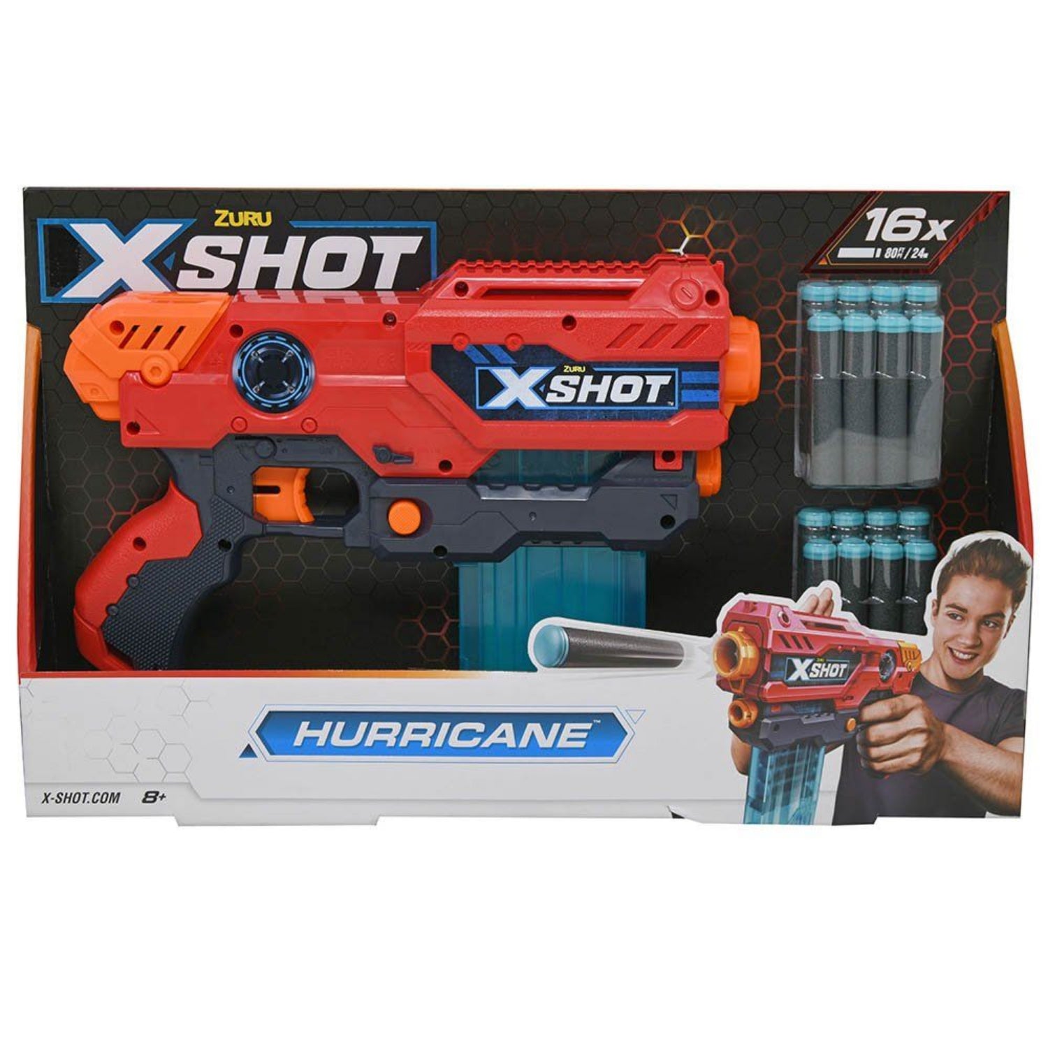 Zuru X-Shot Excel Hurricane with 16 Darts