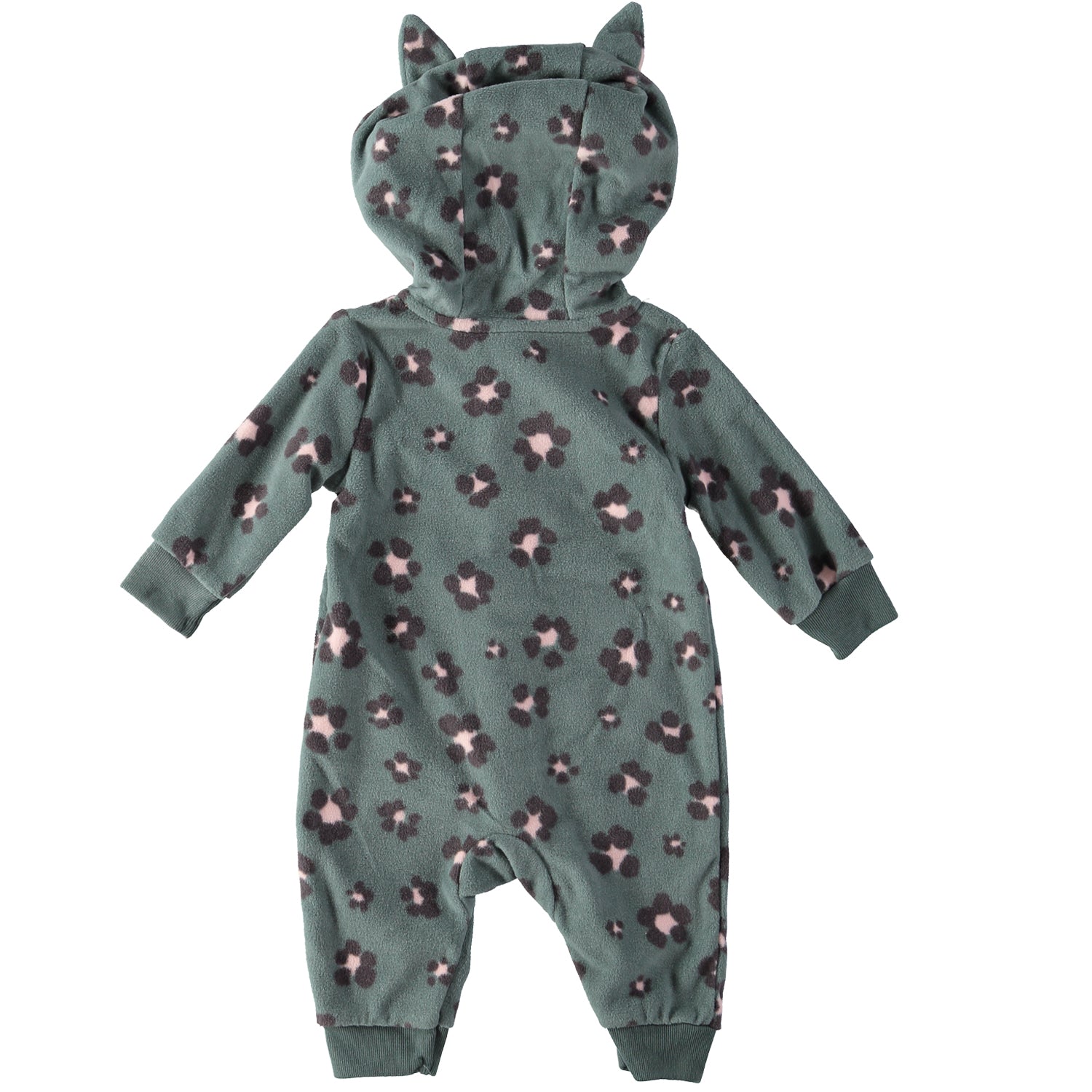 Carters Girls 0-9 Months Baby Leopard Hooded Fleece Jumpsuit