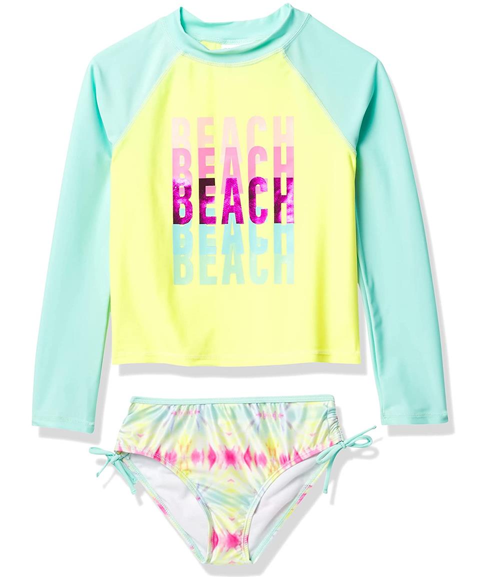 St. Eve Girls 4-14 Long Sleeve 2-Piece Swimsuit