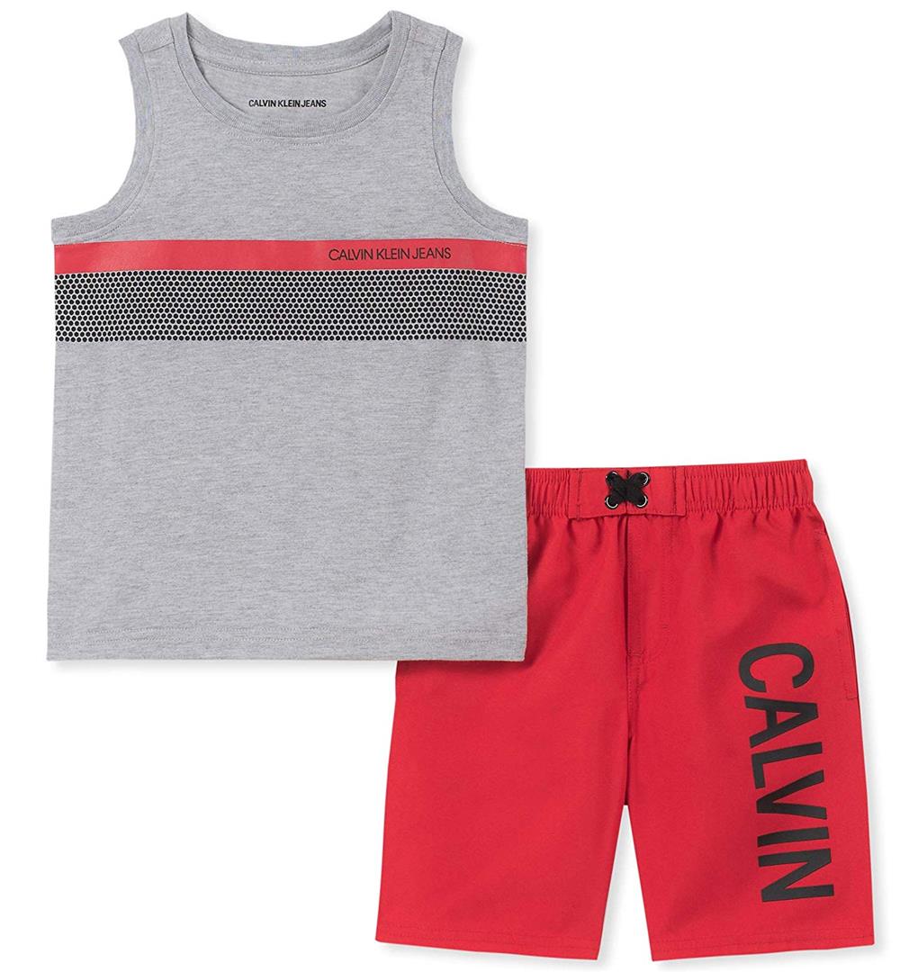 Calvin Klein Kids Boys 4-7 Tank Top Short Set