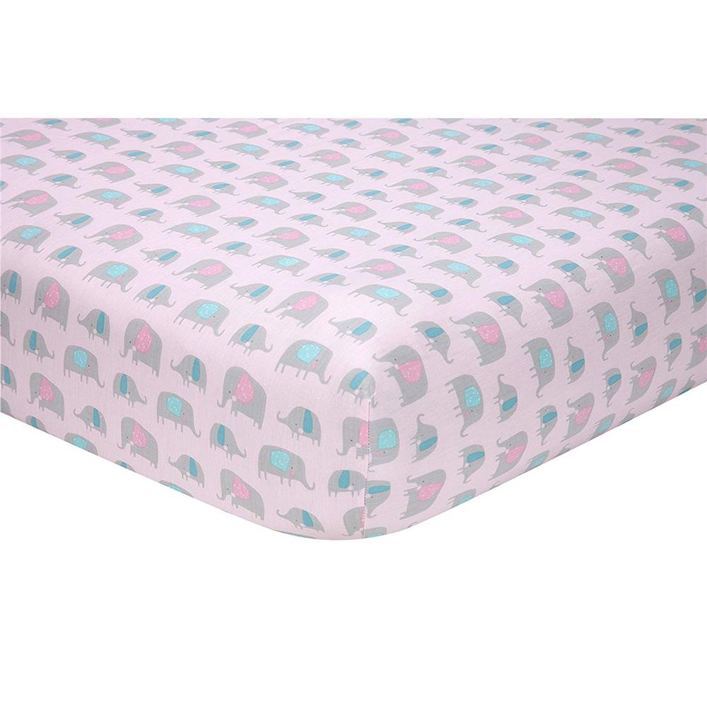 Sadie & Scout Little Meadow Crib Sheet, Elephant