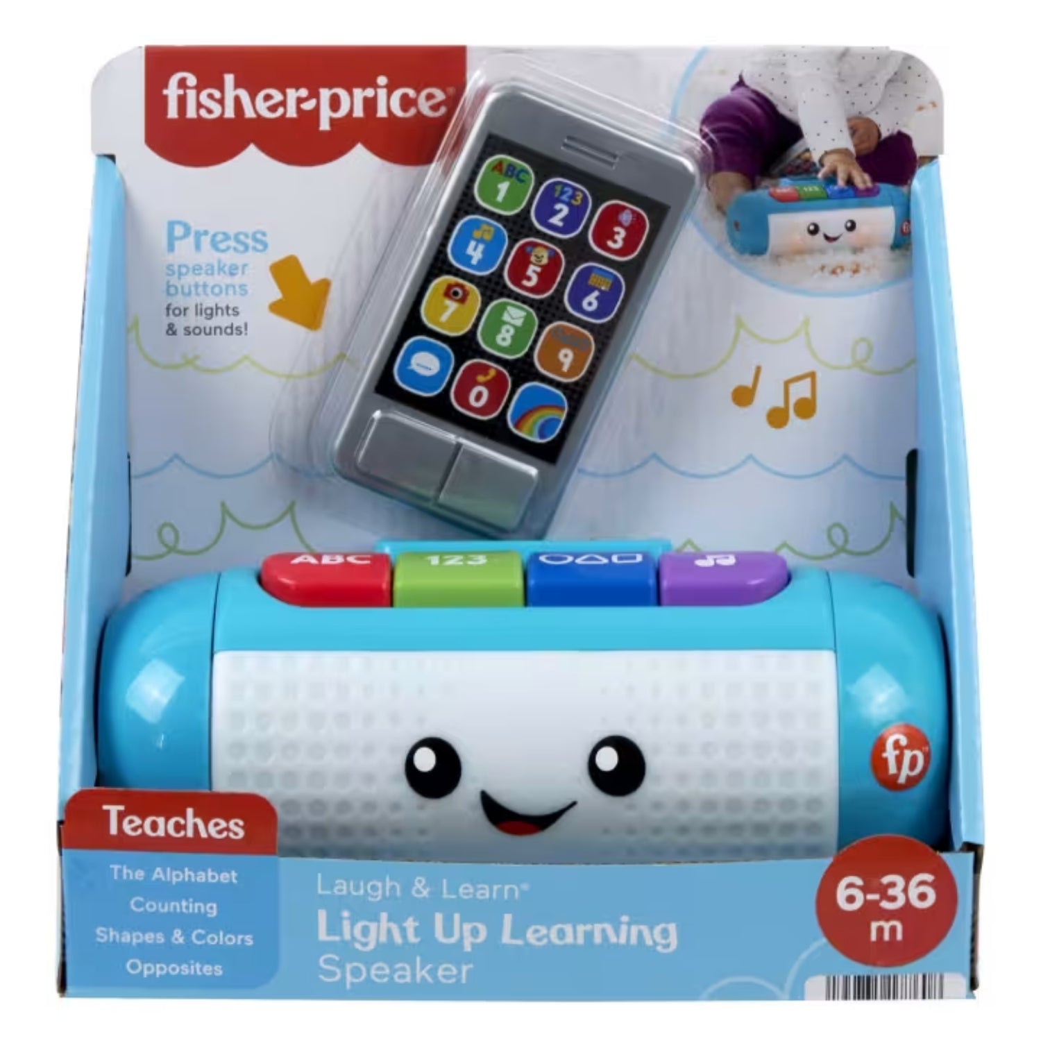 Fisher Price Laugh & Learn Light Up Learning Speaker Electronic Baby Toy, 2 Pieces