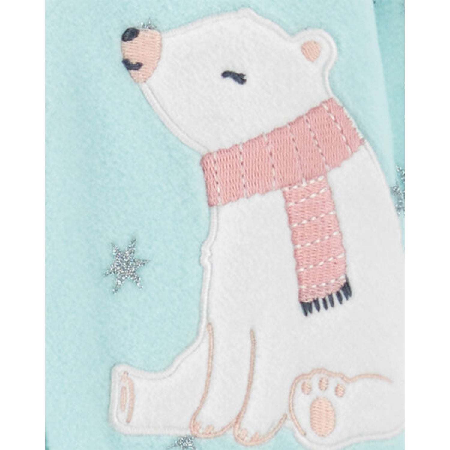 Carters Baby Girls Polar Bear Fleece Zip-Up Footie Sleep & Play Pajamas