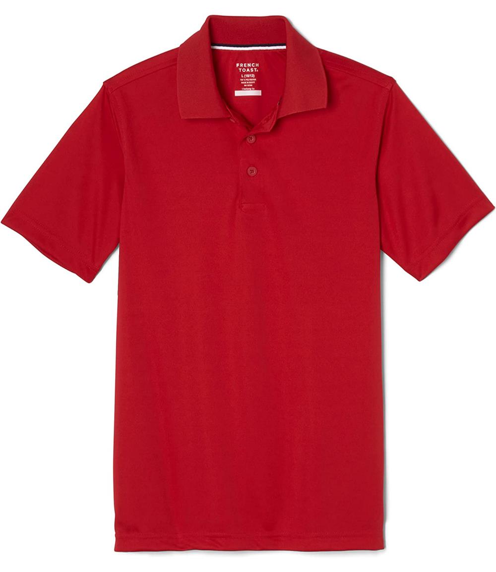 French Toast Boys Short Sleeve Moisture Wicking Stretch Sport Polo Shirt