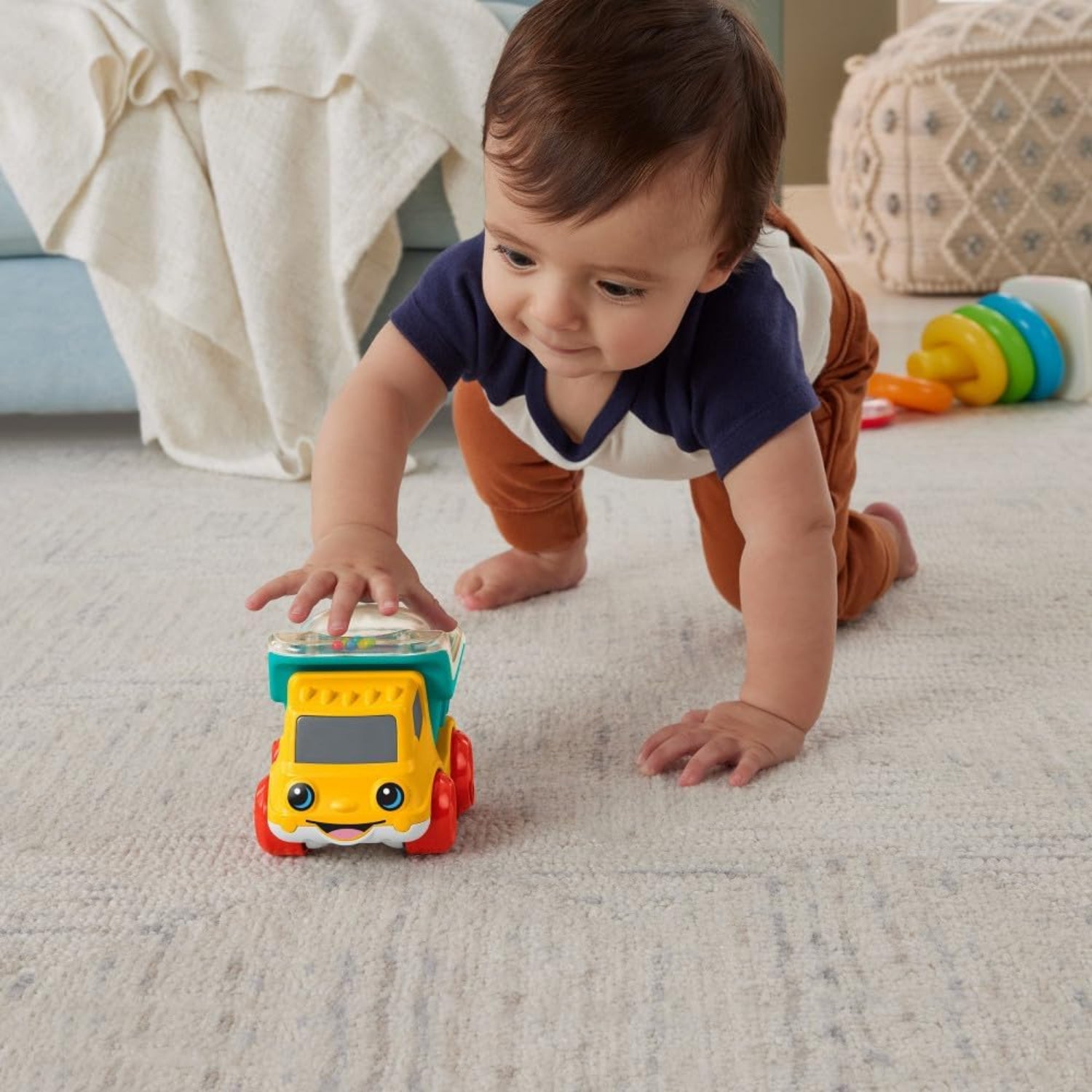 Fisher Price Poppity Pop Dump Truck Push-Along Toy Ball Popper Vehicle For Toddlers