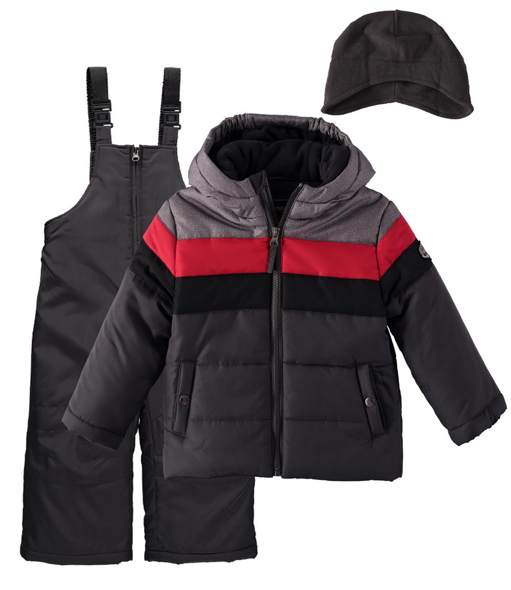 Rothschild Boys 2T-4T Colorblock 2-Piece Snowsuit with Matching Hat