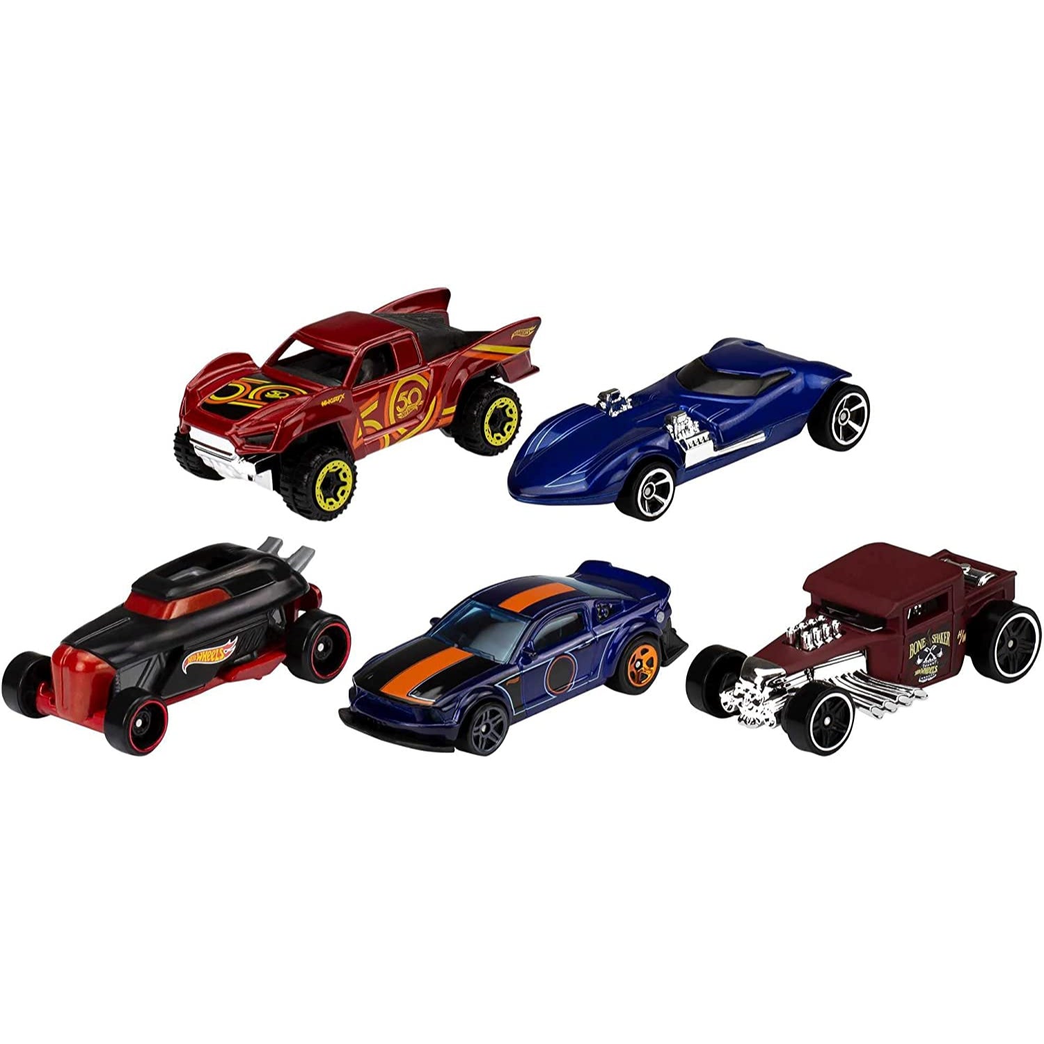 Mattel Hot Wheels Assortment Cars, 5 Count