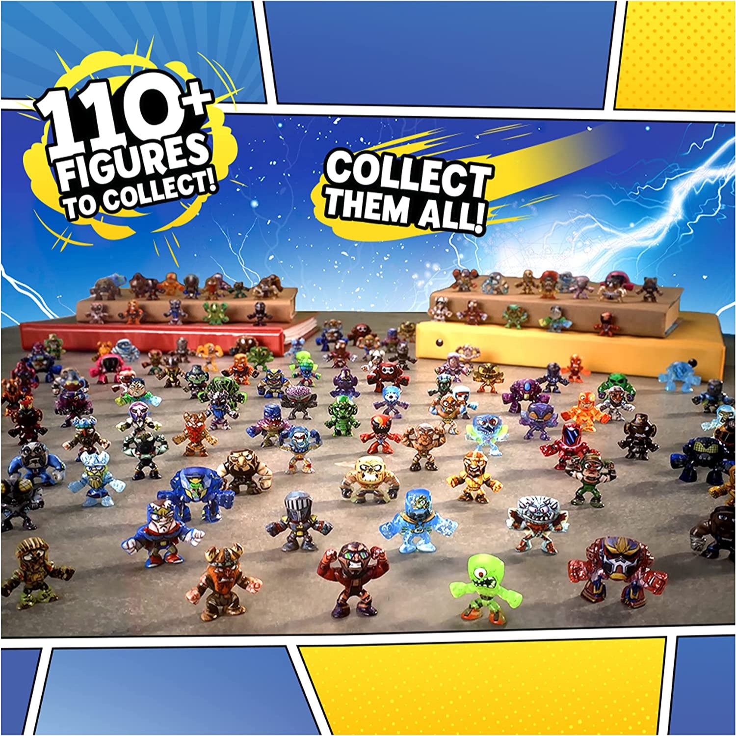 Million Warriors Battle Pack with 35 Collectible Figures, Launcher and Playset (Styles May Vary)