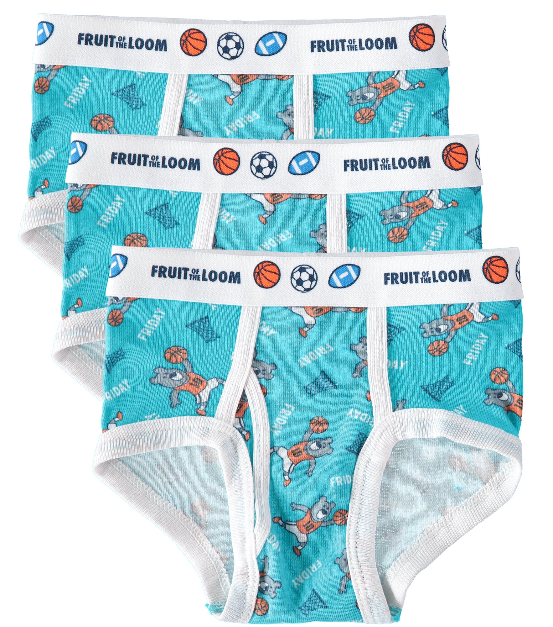 Fruit of the Loom Boys 2T-5T 3-Pack Briefs