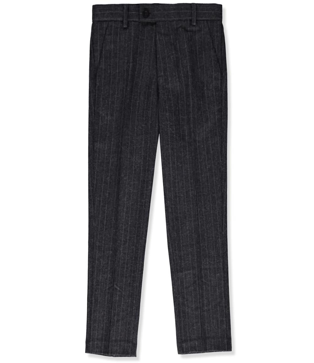 Leo & Zachary Boys 4-16 Adjustable Waist Slim Fit Chalk Stripes Dress Pant