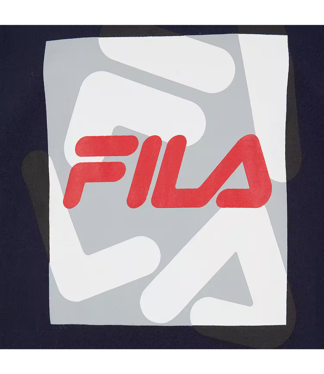 FILA Boys 8-20 Long Sleeve Box Tossed Logo Graphic T-Shirt