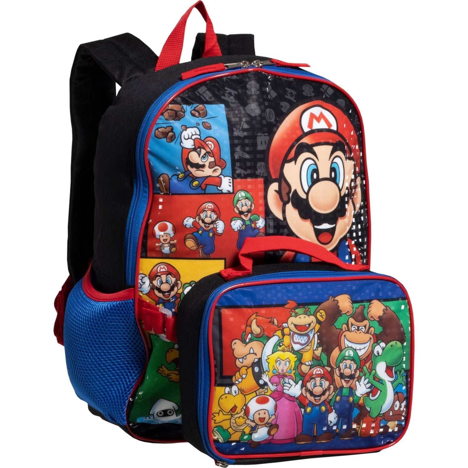 Bioworld Nintendo Super Mario 16'' Backpack & Lunchbag Set