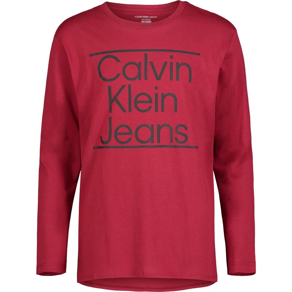 Calvin Klein Boys 4-7 Long Sleeve Logo T-Shirt