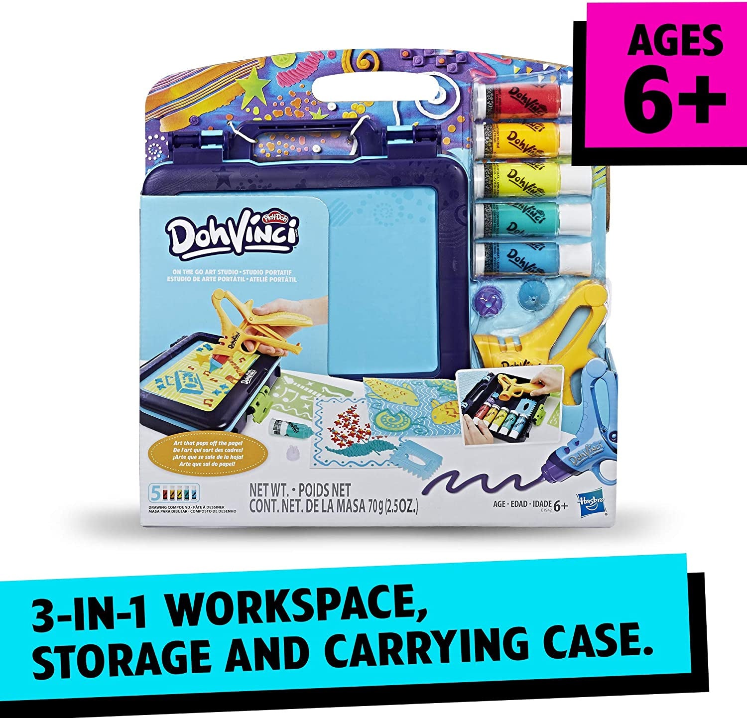 Hasbro DohVinci On the Go Art Studio Art Case for Kids