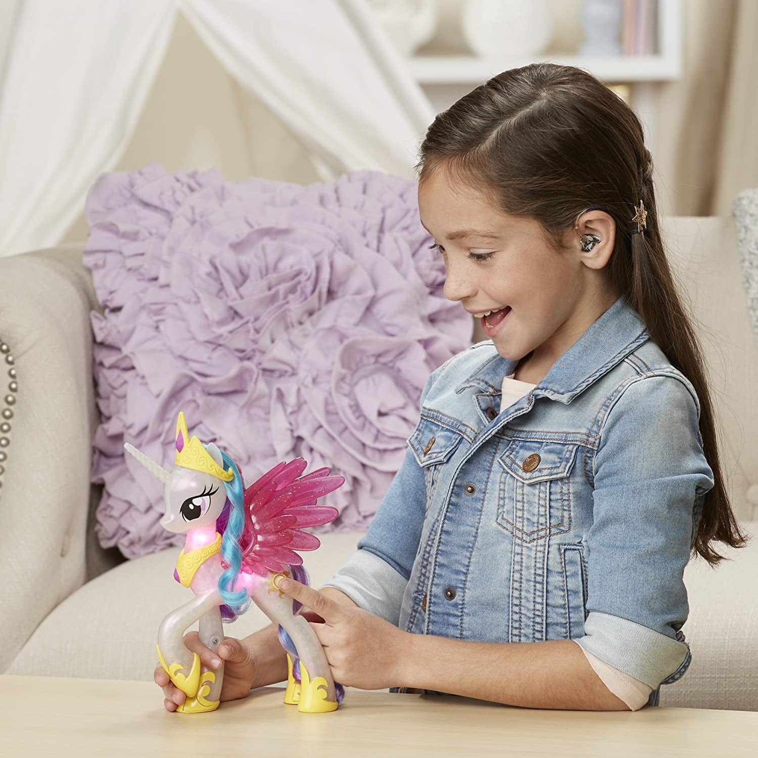 My Little Pony Glitter and Glow Princess Celestia Unicorn Toy Pony Figure