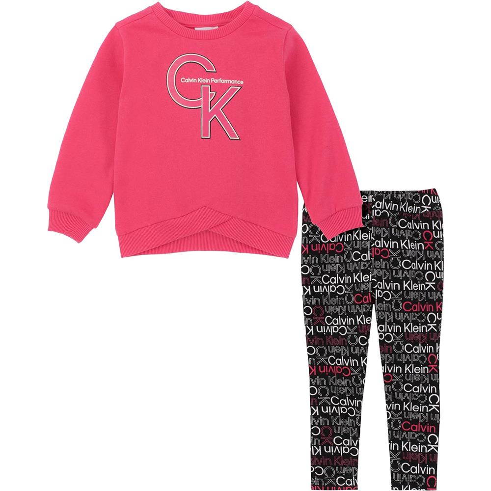 Calvin Klein Girls 4-6X Pullover Top Legging Set