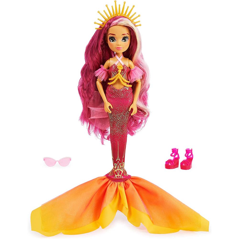 Spin Master MERMAID HIGH, Spring Break Searra Mermaid Doll & Accessories with Removable Tail