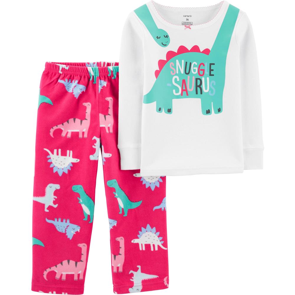 Carters Girls 2T-5T Dinosaur Pajama Set