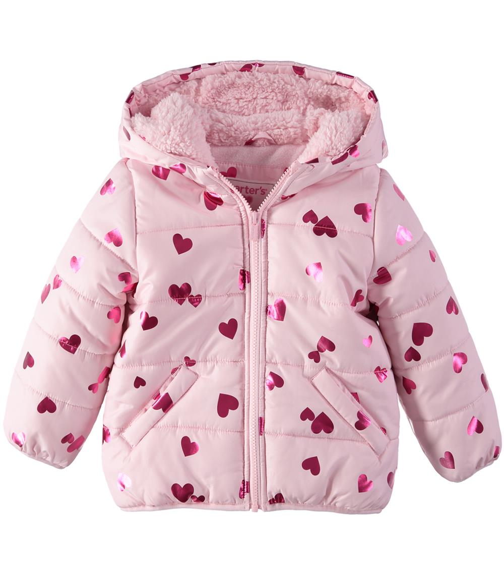 Carters Girls 2T-6X Fleece Lined Puffer Jacket