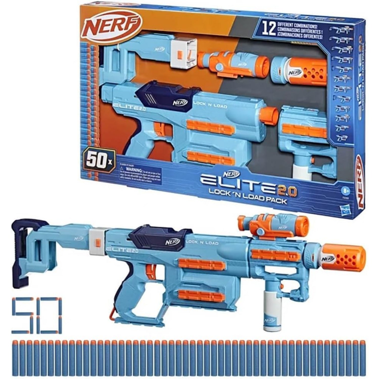 Hasbro NERF Nerf Elite 2.0 Lock N Load Pack, 1 Nerf Blaster