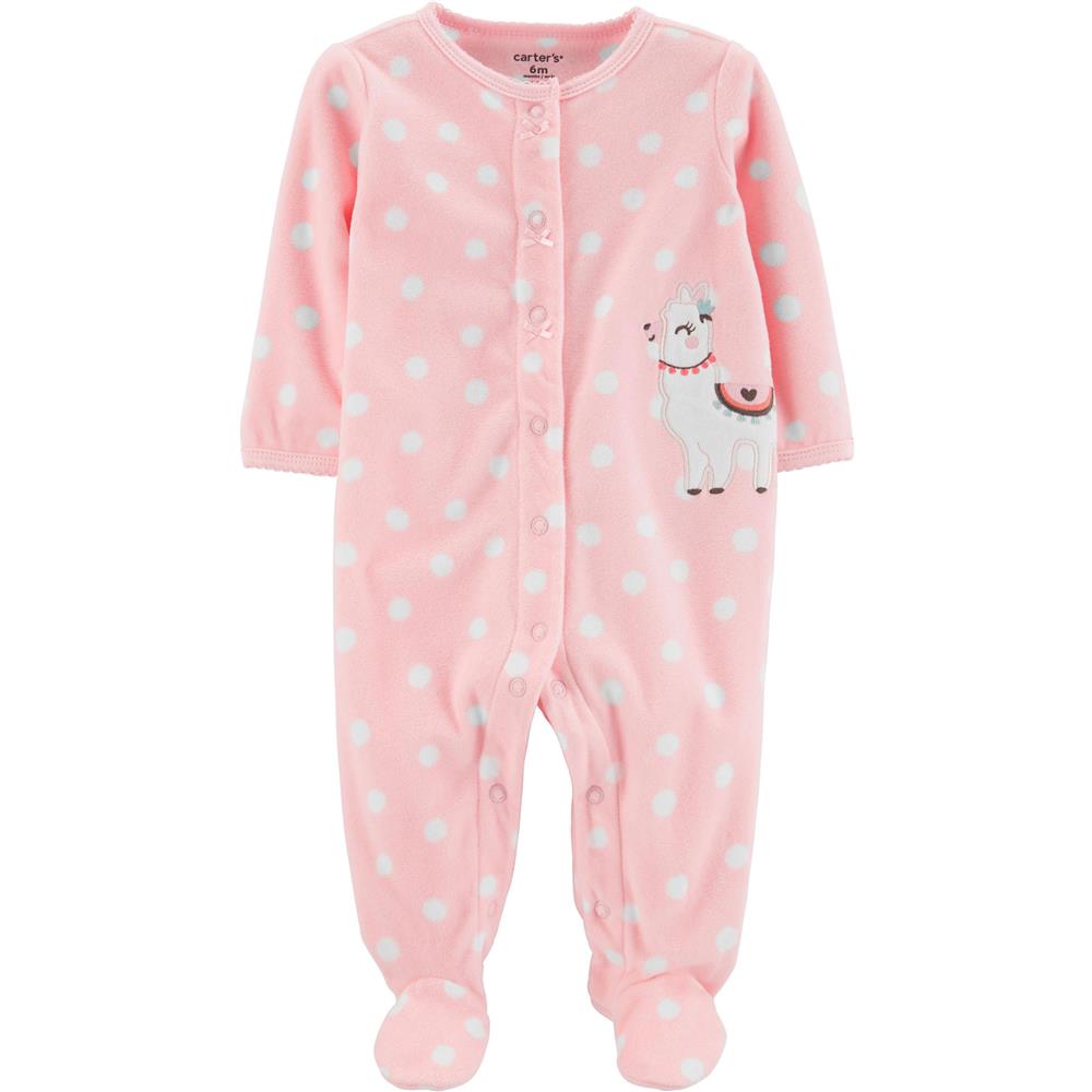 Carters Girls 0-9 Months Llama Microfleece Sleep and Play